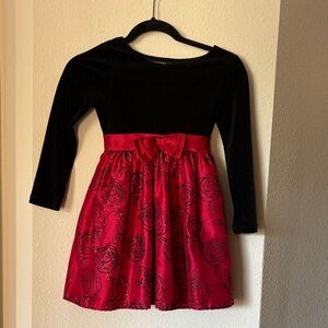 George Elegant Black and Red Kids Dress